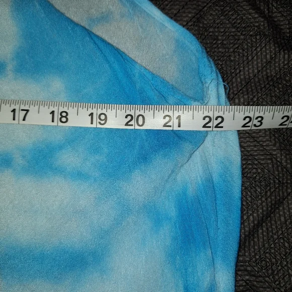Riviera Sun Tye Dye Boho Sun Dress Blue White  Embroidered Medium - Picture 8 of 9